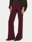 Spodnie damskie - Rinascimento Spodnie palazzo CFC0125425003 Bordowy Wide Leg - miniaturka - grafika 1