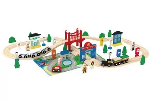 Artyk Kolejka drewniana Miasto 80el 675065 - Samochody i pojazdy dla dzieci - miniaturka - grafika 1