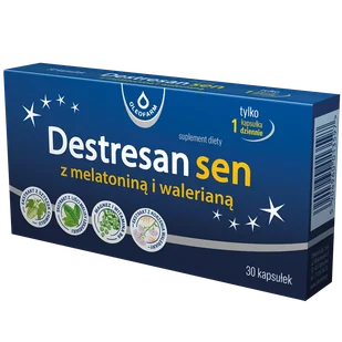 Destresan Sen z melatoniną i walerianą, 30 kapsułek - Układ nerwowy - miniaturka - grafika 1