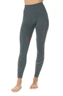Spodnie sportowe damskie - Getry treningowe damskie Brubeck Gym LE12910 zielony - miniaturka - grafika 1