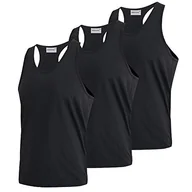 Koszulki sportowe męskie - MEETWEE Męska kamizelka tank top, Y-Back koszulka sportowa bez rękawów sportowa koszulka sportowa podkoszulek mięśnie siłownia kamizelki topy do biegania treningu treningu, czarny + czarny + czarny, - miniaturka - grafika 1