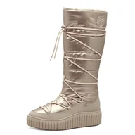 Botki damskie - s.Oliver Damskie koronkowe botki 5-26442-43 śnieg, różowe złoto, 37 EU, Różowe złoto, 37 EU - miniaturka - grafika 1