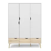 Szafy - Biała szafa Tvilum Oslo, 147 x 200 cm - miniaturka - grafika 1