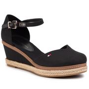 Tommy Hilfiger Espadryle Basic Close Toe Mid Wedge FW0FW04787 Black BDS