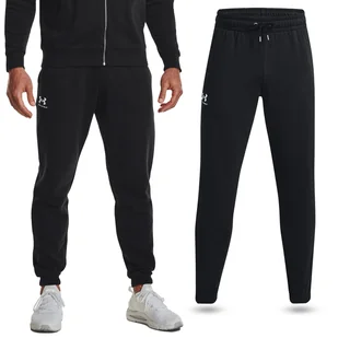 Spodnie dresowe męskie UNDER ARMOUR Essential Fleece joggery - Spodnie sportowe męskie - miniaturka - grafika 1