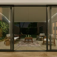 Markizy - Naterial Markiza zewnętrzna z napędem z wysuwanym ramieniem z oświetleniem LED Loby 5x3.5 metra beżowa - miniaturka - grafika 1