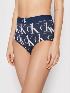 Majtki damskie - Calvin Klein Underwear Figi klasyczne z wysokim stanem High Waisted 000QF6672E Granatowy - grafika 1