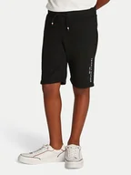 Spodenki damskie - Tommy Hilfiger Szorty sportowe Essential KB0KB09667 Czarny Regular Fit - miniaturka - grafika 1