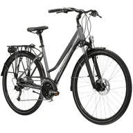 Rowery - Rower trekkingowy KROSS Explorer 4.0 D17 28 cali damski Grafitowy - miniaturka - grafika 1