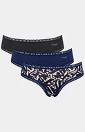 Majtki damskie - Sloggi 3-pack figi damskie Go Crush Hipster 10219671-M008, Kolor granatowy-wzór, Rozmiar L, Sloggi - Intymna - miniaturka - grafika 1
