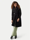 Płaszcze damskie - Vero Moda Płaszcz przejściowy Fortuneaya 10278330 Czarny Regular Fit - miniaturka - grafika 1