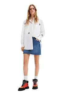 Desigual Damska koszulka z długim rękawem, biały, M - Koszulki i topy damskie - miniaturka - grafika 1