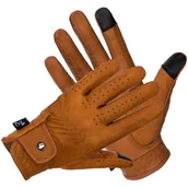 Rękawiczki jeździeckie - Rękawiczki EQ.QUEEN Mauritius brązowe, rozmiar: XL - miniaturka - grafika 1