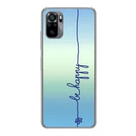 Etui i futerały do telefonów - King Design Etui kompatybilne z Xiaomi Redmi Note 10S Plastikowe, miękkie etui na telefon - Etui na telefon Be Happy Blue - miniaturka - grafika 1