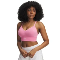 Bielizna sportowa damska - Biustonosz treningowy Under Armour Vanish Seamless Washed Low - różowy - miniaturka - grafika 1