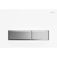 Przyciski spłukujące - Mexen Fenix 09 przycisk spłukujący, biały/chrom matowy - 600929 - miniaturka - grafika 1