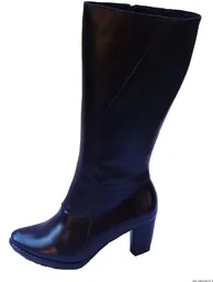 BnW Kozaki ze skóry cholewka 42 cm słupek 7 cm - Kozaki damskie BnW Kozaki ze skóry cholewka 42 cm słupek 7 cm - Kozaki damskie - miniaturka - grafika 1