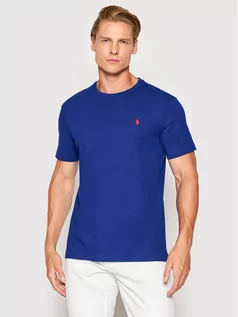 Koszulki męskie - Ralph Lauren Polo T-Shirt 710671438144 Granatowy Slim Fit - grafika 1