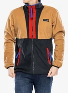 Bluzy sportowe męskie - Bluza polarowa Columbia Backbowl II Full Zip Fleece - camel brown/black - miniaturka - grafika 1