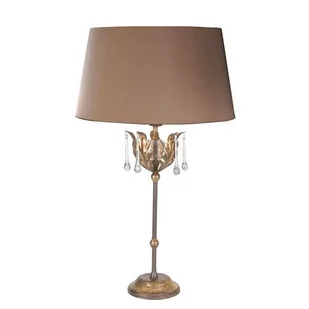 Elstead Lampka biurkowa AMARILLI AML/TL BR/GLD abażurowa LAMPA nocna z kryształk - Lampy stojące - miniaturka - grafika 1