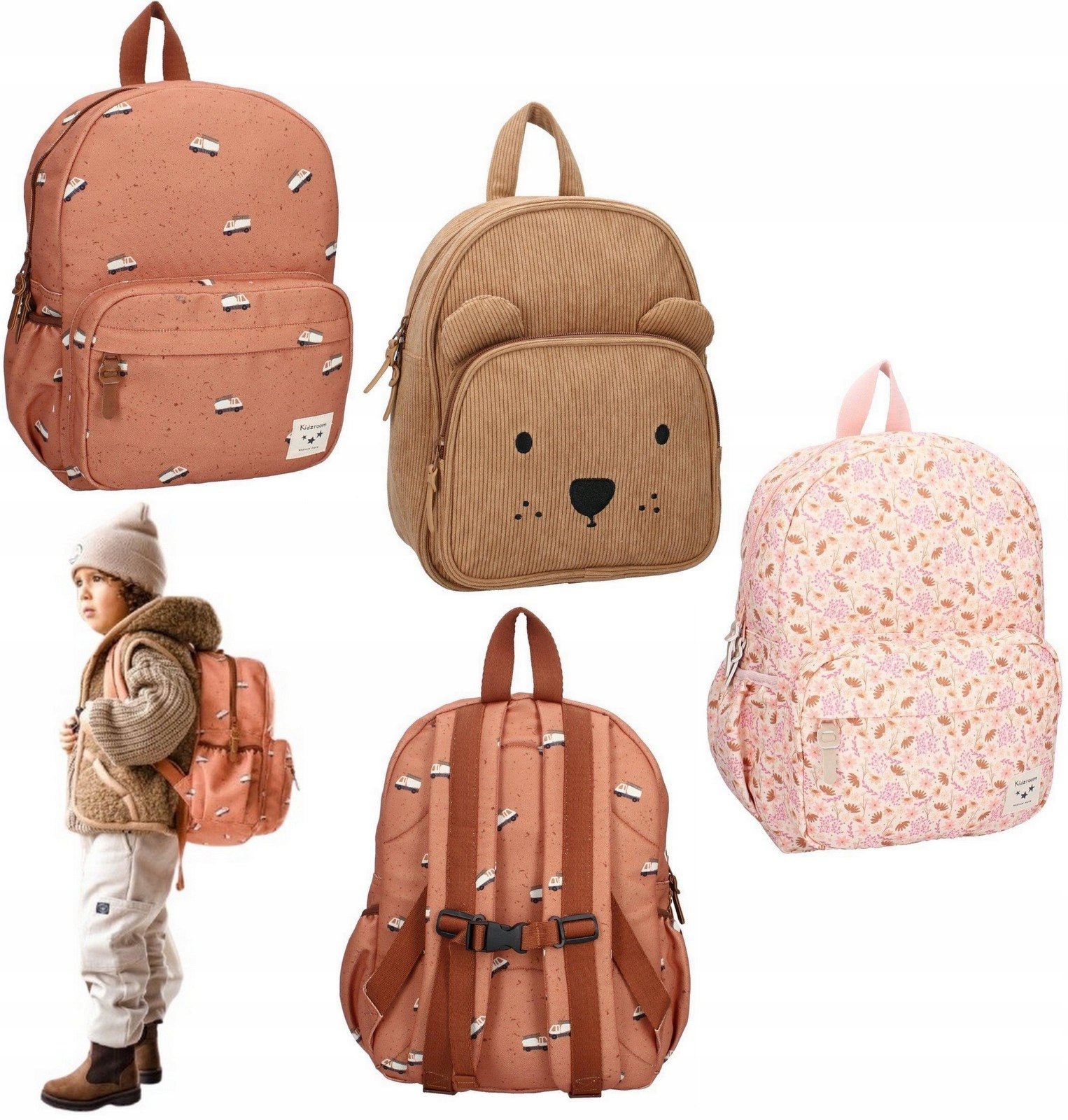 Plecak dla dzieci L Memories Flowers Pink Kidzroom