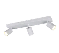 Lampy ścienne - SOKA 867700331 listwa ze spotami białe ryflowane tuby 3xGU10 - miniaturka - grafika 1
