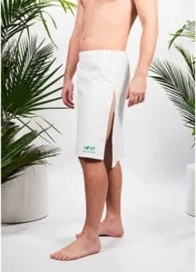 Kilt wiązany męski w 100% naturalna bawełna Yeye Biały S - Sukienki i spódnice sportowe - miniaturka - grafika 1