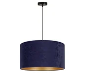 Lampy sufitowe - Duolla - Żyrandol na lince ROLLER 1xE27/15W/230V śr. 40 cm niebieski/złoty - miniaturka - grafika 1