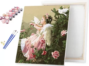 Obraz do Malowania po numerach Aniołek i Gołębie / beliart - Malowanie po numerach - miniaturka - grafika 1