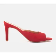 Klapki i japonki damskie - Marco Shoes Klapki Palermo czerwone - miniaturka - grafika 1