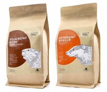 Zestaw 2 kg Kawa Ziarnista Świeżo Palona Arabica 100% Blend Craftbe