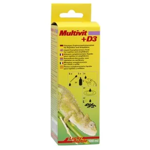Lucky Reptile Multivit+ D3 100 ml - Pielęgnacja i zdrowie płazów i gadów - miniaturka - grafika 1