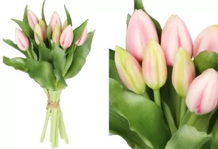 TULIPANY BUKIET TULIPANÓW GUMOWANE GUMOWE SILIKONOWE JAK ŻYWE 7SZT - Sztuczne kwiaty - miniaturka - grafika 1