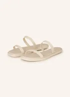 Klapki i japonki damskie - Calvin Klein Klapki beige - miniaturka - grafika 1