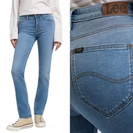 Spodnie damskie - Lee MARION STRAIGHT Light Sand PROSTE DAMSKIE SPODNIE JEANSOWE W28 L31 - miniaturka - grafika 1