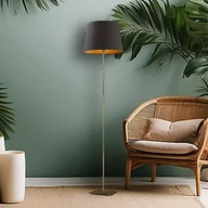 Lampy stojące - Lampa podłogowa czarna industrialna PALERMO GOLD - miniaturka - grafika 1