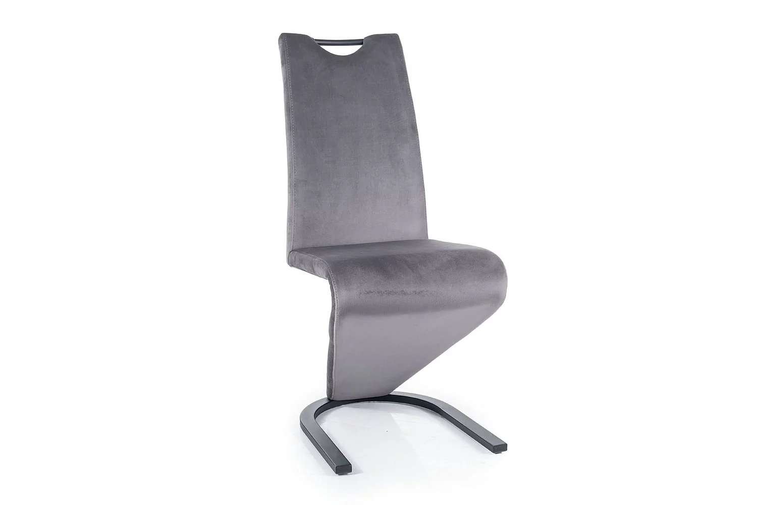 Krzesło tapicerowane H-090 VELVET szare