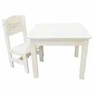 Krzesła obrotowe dla dzieci - STOLIK 50/50 + KRZESŁO MALUCH PEŁNE + GRAWER IMIĘ - miniaturka - grafika 1