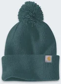 Czapki damskie - Czapka z Pomponem Carhartt Cuffed Greenstone - miniaturka - grafika 1