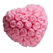 Kosmetyki kąpielowe dla dzieci - LAQ LaQ mydełko glicerynowe serce różyczki różowe 40g - miniaturka - grafika 1