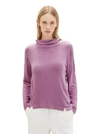 Koszulki i topy damskie - TOM TAILOR Damska koszulka z długim rękawem, 33963 - Mauvy Plum Melange, XS - miniaturka - grafika 1