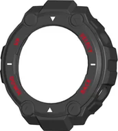 Etui i futerały do telefonów - INF Inteligentne etui ochronne na zegarek dla Huami Amazfit T-Rex Czarny + Czerwony - miniaturka - grafika 1