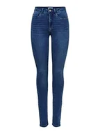 Spodnie damskie - Only Jeansy Damskie z Wysokim Stanem, Ciemno-Niebieskie, (L) W x 34L - miniaturka - grafika 1