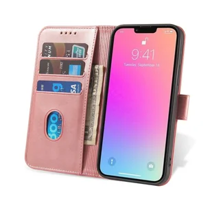 Magnet Case elegancki futerał etui pokrowiec z klapką i funkcją podstawki iPhone 13 Pro Max różowy - Etui i futerały do telefonów - miniaturka - grafika 5