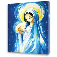 Ikony i obrazy sakralne - Obraz religijny na płótnie Matka Boża z Dzieciątkiem Jezus - miniaturka - grafika 1
