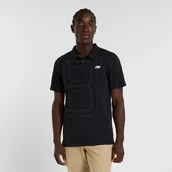 Koszulki męskie - Koszulka New Balance Cotton Pique Polo M MT51519BK L - miniaturka - grafika 1