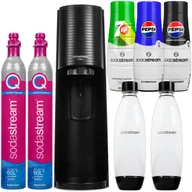 Saturatory - Saturator do wody SODASTREAM Terra - czarny gazowanie napojów butelki QuickConnect syropy Pepsi 7up bez BPA - miniaturka - grafika 1