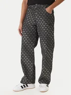 Spodnie męskie - adidas Jeansy Monogram KC6380 Szary Loose Fit - miniaturka - grafika 1