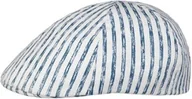Czapki dla dzieci - Kaszkiet Twotone Stripes Kids by Lipodo, niebiesko-biały, 46 cm - miniaturka - grafika 1