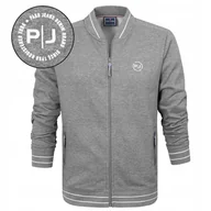 Bluzy męskie - BLUZA Męska Bomberka Rozpinana bez Kaptura Ocieplana SZARA XL Pako Jeans - miniaturka - grafika 1